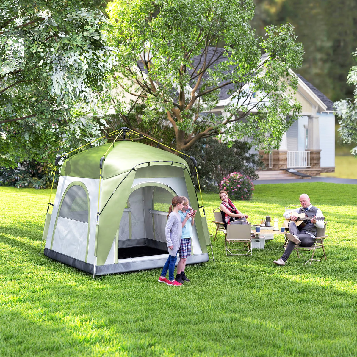 Campingzelt mit Haken