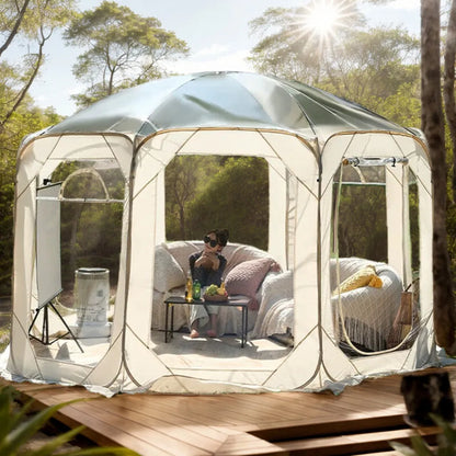 Pop-up-Blase-Zelt, transparent, für 6–8 Personen
