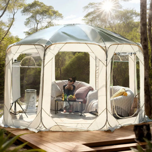 Pop-up-Blase-Zelt, transparent, für 6–8 Personen