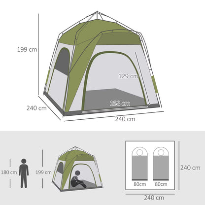 Campingzelt mit Haken