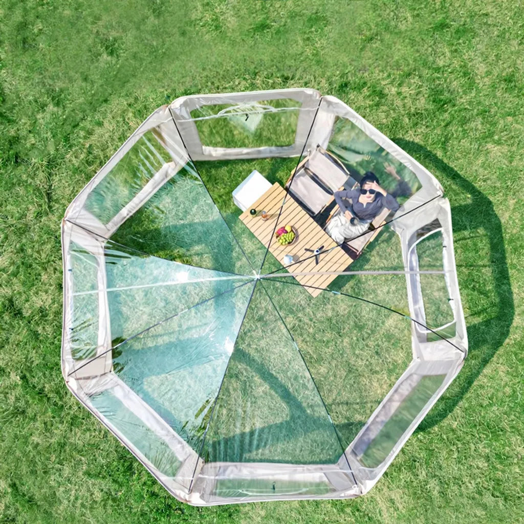 Pop-up-Blase-Zelt, transparent, für 6–8 Personen